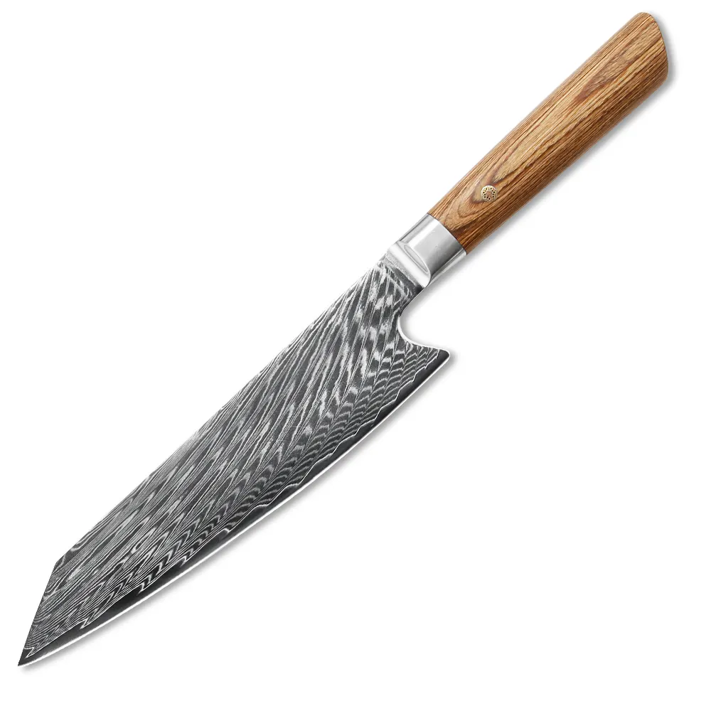 2023 patrón japonés Damasco knife cocina kiritsuke knife con mango de madera