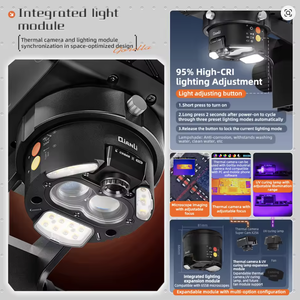 QianLi 6558 Gorilla Trinocularフォーカス調整可能屈折顕微鏡6.5X〜58X高解像度修理実験医学用 - Product Image 4