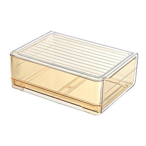 <b>Clear</b> Stackable Underwear Storage <b>Box</b> <b>With</b> <b>Lid</b> And Compartments For Socks Bras Drawer Style Organizer Rectangle Shape - Product Image 4