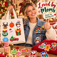 Lot de patchs de Noël en gros : Père Noël, Bonhomme de neige, Pingouin – Appliques thermocollantes ou à coudre pour sacs, décorations DIY, broderies