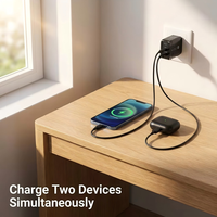 Chargeur mural portable mini 25W double port pour téléphone, charge rapide PD QC3.0, prise US EU, approvisionnement direct usine