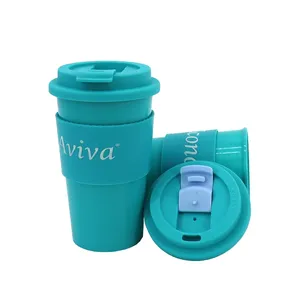 Mini tasse Portable personnalisable avec LOGO, de haute qualité, tasse à café, couleur minimaliste, tasses en plastique, couleur personnalisée, 450ml