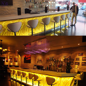 Barra de <span class=keywords><strong>Bar</strong></span> LED en Forma de L, Moderna, de Superficie Sólida y Vidrio Templado, para Uso en Bares y Restaurantes, con Garantía de 8-10 Años - Product Image 6