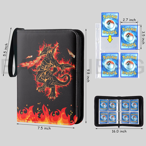 Protège-cartes <span class=keywords><strong>Charizard</strong></span> en PVC pour pochettes, feuilles de présentation, protège-cartes photo <span class=keywords><strong>GX</strong></span> originaux TCG pour cartes à collectionner, pochettes pour cartes photo, classeur - Product Image 3