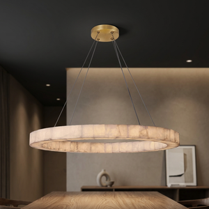 Lámpara de Araña Moderna de Estilo Chino, Diseño Redondo, en Piedra de Nube de Titanio Negro, para Sala de Estar y Vestíbulo, Hecha en China - Product Image 1