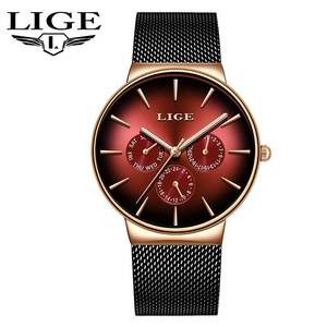 <span class=keywords><strong>LIGE</strong></span> Relojes de cuarzo multifunción multicolor para <span class=keywords><strong>hombre</strong></span> con diseño de tendencia de buena calidad de lujo Superior a bajo <span class=keywords><strong>precio</strong></span> con banda de acero de malla - Product Image 6