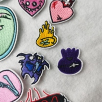 Prêt à expédier mignon 3d broderie Toussaint Patch fer sur fantôme en détresse vacances Joker Patch brodé pour sac en jean