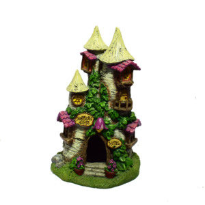 Luz LED miniatura de cuento de hadas jardín trompeta Lily casa rural con puerta estatuilla - Product Image 2