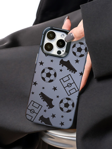 Coque antichoc en TPU à motif de dessin animé de matériel de football avec protection anti-traces de doigts et de l'objectif pour 17/16/15/14/13 ProMax - Product Image 4