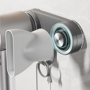 Soporte de inodoro sin perforaciones para secador de pelo con ventosa magnética de plástico moderno para baño montado en la pared compatible con <span class=keywords><strong>Dyson</strong></span> - Product Image 4
