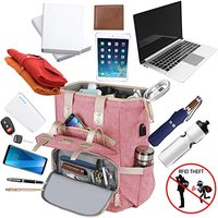 Sac à dos multifonctionnel élégant pour femme, antivol, avec port USB, pour ordinateur portable, RFID, travail, collège, affaires