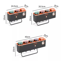 Organisateur d'Accessoires de Salle de Bain Mural avec Support de Brosses à Dents UV et Distributeur Automatique de Dentifrice