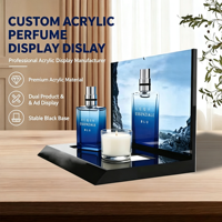 Support d'affichage en acrylique en forme de L avec impression UV personnalisée, organisateur de cosmétiques et de soins de la peau pour comptoir de vente au détail