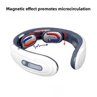 Masseur de cou avec fonction chauffante, EMS 9 niveaux d'intensité, 6 modes, masseur de cou rechargeable, modèle 700