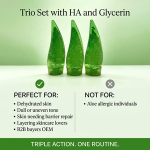 Gel de <span class=keywords><strong>Aloe</strong></span> <span class=keywords><strong>Vera</strong></span> Orgánico de Alta Pureza (99%), Hidratante Facial, Calmante y Blanqueador, Vegano, para Todo Tipo de Piel - Marca Coreana - Product Image 2