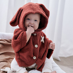 Capa de bebé al por mayor otoño e invierno Niña bebé Año Nuevo Chino ropa roja mes pequeño edad capa - Product Image 4