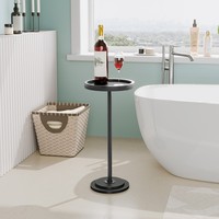 Ensemble de 2 tables d'appoint rondes, table d'appoint circulaire, ensemble de 2 tables basses rondes pour salon