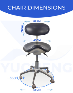 Chaise de dentiste ergonomique avec revêtement en cuir PU et coussin en éponge haute densité, mobilier confortable pour clinique et hôpital - Product Image 3