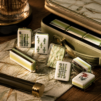 Juego de Mahjong Americano Mini de Edición Limitada para Halloween, Fichas de Acrílico Sólido con Bloques de Color, Venta al por Mayor, Regalo Promocional para Días Festivos