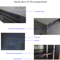 Rak Server Jaringan 19 inci 6u 9u Kabinet 6u 600x600 Produsen Kabinet Dinding 6u