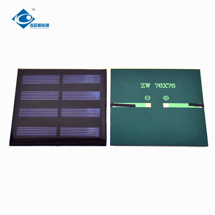 0.4W transparent solar cell For portable solar light systems ZW-7676 custom shaped solar panels 2V for solar powered toy