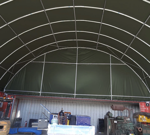 Abri pour conteneur maritime 12*6m, tente de stockage robuste, auvent en tissu PVC, toit en dôme pour entrepôt ou <span class=keywords><strong>garage</strong></span> de conteneur de 20 pieds - Product Image 4