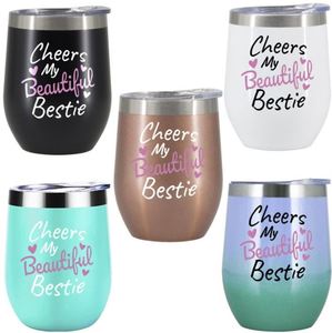 Taza de Acero Inoxidable de 12 oz con Recubrimiento en Polvo o Pintada, con Tapa y Pajita, para Damas, Regalo de Navidad o San Valentín - Product Image 6