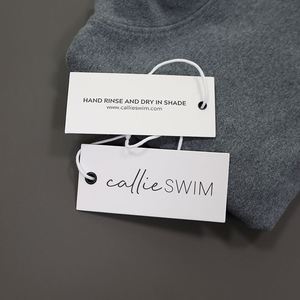 Luxury Customized <b>White</b> Hang Tag Personalized With Logo Garment Cloth T Shirt Swing Hang Tag - Product Image 1