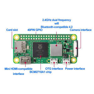Carte de développement Raspberry Pi Zero 2 W RPI <span class=keywords><strong>PI0</strong></span> Quad 64 bits 1 GHz 512 Mo SDRAM LAN sans fil Raspberry Pi Zero <span class=keywords><strong>2W</strong></span> d'origine - Product Image 5