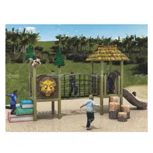 Giá bán buôn trẻ em bằng gỗ Playhouse trẻ em ngoài trời sân chơi ngoài trời thiết bị với Slide
