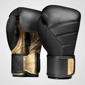 Gants de boxe en cuir PU personnalisés pour l'entraînement au Sanda/Kick Boxing avec fermeture, protection UV, sangle de poignet réglable - Product Image 1