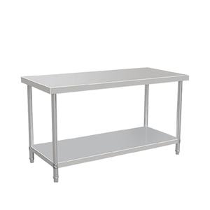 VICTORY KITCHEN VCT 0.8mm Thickness 201 Stainless Steel factory Working Table/<b>Bench</b> with round legs - Product Image 1