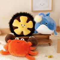 Peluche personnalisée OEM en gros : Urène, Pêcheur de poissons, Crabe, Orca – Jouet animal marin en peluche, cadeau pour enfants et amateurs de la mer