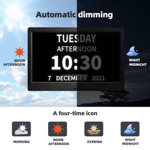 Báo động nhắc nhở ngày lớn thời gian mất trí nhớ Alzheimer đồng hồ 10 inch kỹ thuật số ngày lịch đồng hồ cho người cao tuổi - Product Image 2