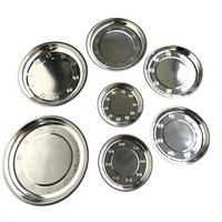 Assiette plate ronde en acier inoxydable épaissi Yolecen, style moderne, pour la maison, les barbecues, les fêtes, la vaisselle de style chinois