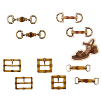 Breloque de chaussure sabot en alliage premium avec boucle décorative - Or, accessoire de chaussure habillée unisexe personnalisé
