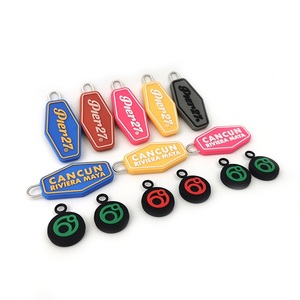 LankeLogo Zipper Head Blue Auto Lock Letter Design Custom Logo Slider Rubber Zipper <b>Puller</b> LOGO 3D Silicone Zipper <b>Puller</b> - Product Image 2