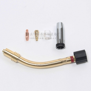 Manchon de protection conducteur 24kd pour buse, support de tige de connexion pour accessoires de pistolet de soudage à gaz CO2, courbé - Product Image 1