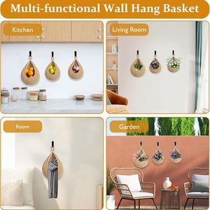 Cesto <span class=keywords><strong>portafrutta</strong></span> e verdura <span class=keywords><strong>vintage</strong></span> da appendere, ecologico, in corda di cotone intrecciata a mano, inodore, disponibile in diverse misure, porta piante - Product Image 3