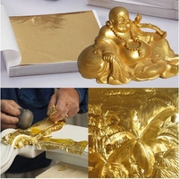 100 pcs/lot feuille d'or décor feuille de cuivre doré feuilles de couverture dorure bricolage Art artisanat papier dorure artisanat décoratif autocollant décor