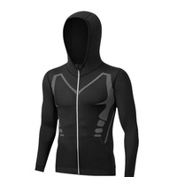 Nouvelle veste à séchage rapide, chemise zippée pour l'extérieur, chemise de compression surdimensionnée personnalisée, chemise de sport pour hommes, chemise de fitness pour hommes
