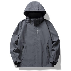 Giacca Impermeabile con Chiusura a Zip Antivento per <span class=keywords><strong>Uomo</strong></span> e Donna, Tinta Unita, Monostrato, con Cappuccio, Stile Formale per la Stagione Autunnale, Taglia XL - Product Image 3
