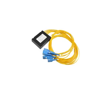 1*4 1*8 1*16 ABS Plastic Box Type Fiber Optic PLC Splitter With SC/APC LC/APC Connector For PON & FTTX And CATV Network