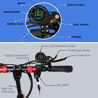 YUNQI U7-KB Scooter Eléctrico Plegable de Aleación de Aluminio - Motor sin Escobillas de 800W, Batería de Litio de 15Ah, Alcance de 40-60km, Control Remoto Impermeable