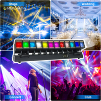 Barre de lumière LED à tête mobile 12x 60W RGBW 4-en-1 avec fonctions Strobe, Beam, Wash et Zoom Pixel pour DJ, mariages, concerts et éclairage de scène