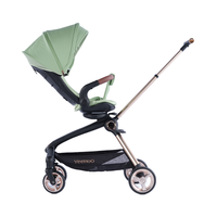 Poussette compacte et légère pour bébés de 0 à 3 ans, facile à plier à une main avec poignées réglables et roues en tissu doux