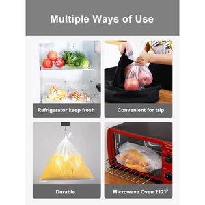 Younber Produce Bags <b>Roll</b> 9.8 X 13.8 Inch Clear PE Food Storage For <b>Fruits</b> Vegetables Bread Kitchen Use - Product Image 5