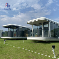 SH 2024 D7 d2 Maison Pod Volferda en Panneaux Sandwich d'Acier Contemporains, Préfabriquée, pour Hébergement Intelligent, Camp Commercial et Espace Commercial, de type Airship Pod House