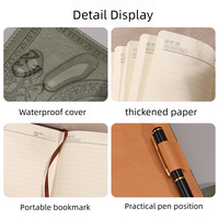 Carnet A5 Retro avec Serrure Mot de Passe PU Cuir Journal Intime 100 Feuilles Cadeau Bureau Etudiant