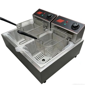 Friteuse professionnelle à double cuve de 12 L, <span class=keywords><strong>machine</strong></span> à frire électrique robuste avec paniers amovibles pour frites et poulet - Product Image 3